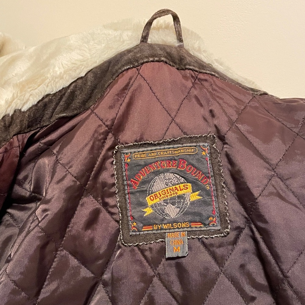 Vintage Leather Bomber Jacket - Picture 10 of 10